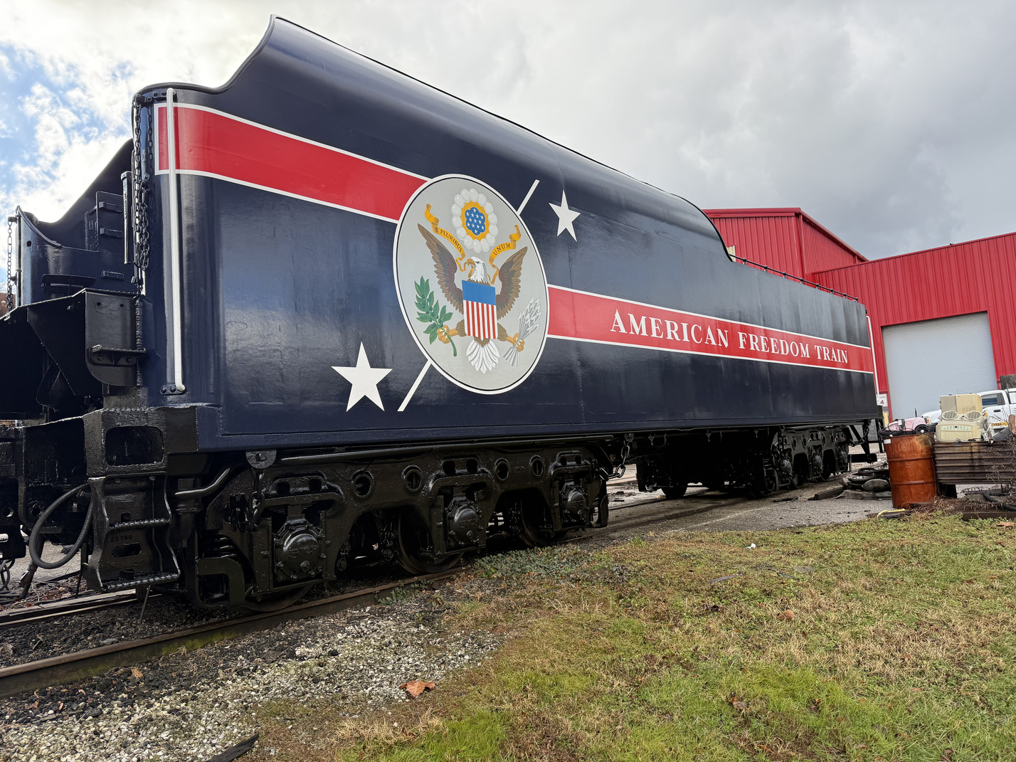 Railcar before restoration - rust and corrosion